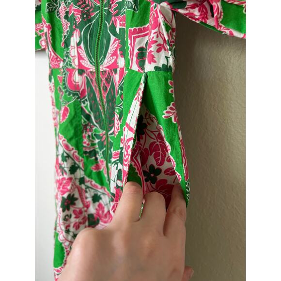 Love The Label Ramona Dress in Clementine Green Print Size XS - Picture 4 of 6